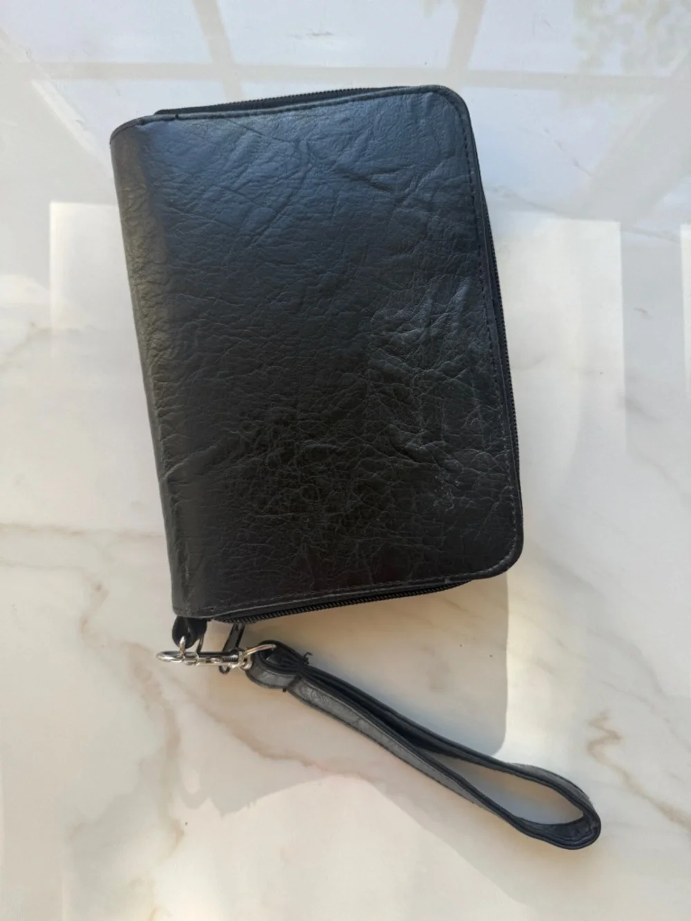 Vintage Black Executive Organizer Binder Wallet / Planner